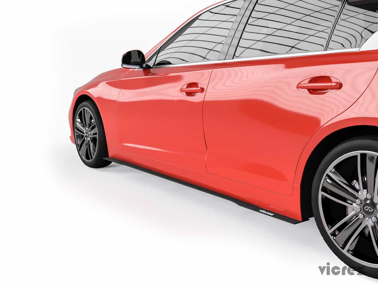 Vicrez VZ3 Style Side Skirt Splitters vz100654 | Infiniti Q50 2014-2019