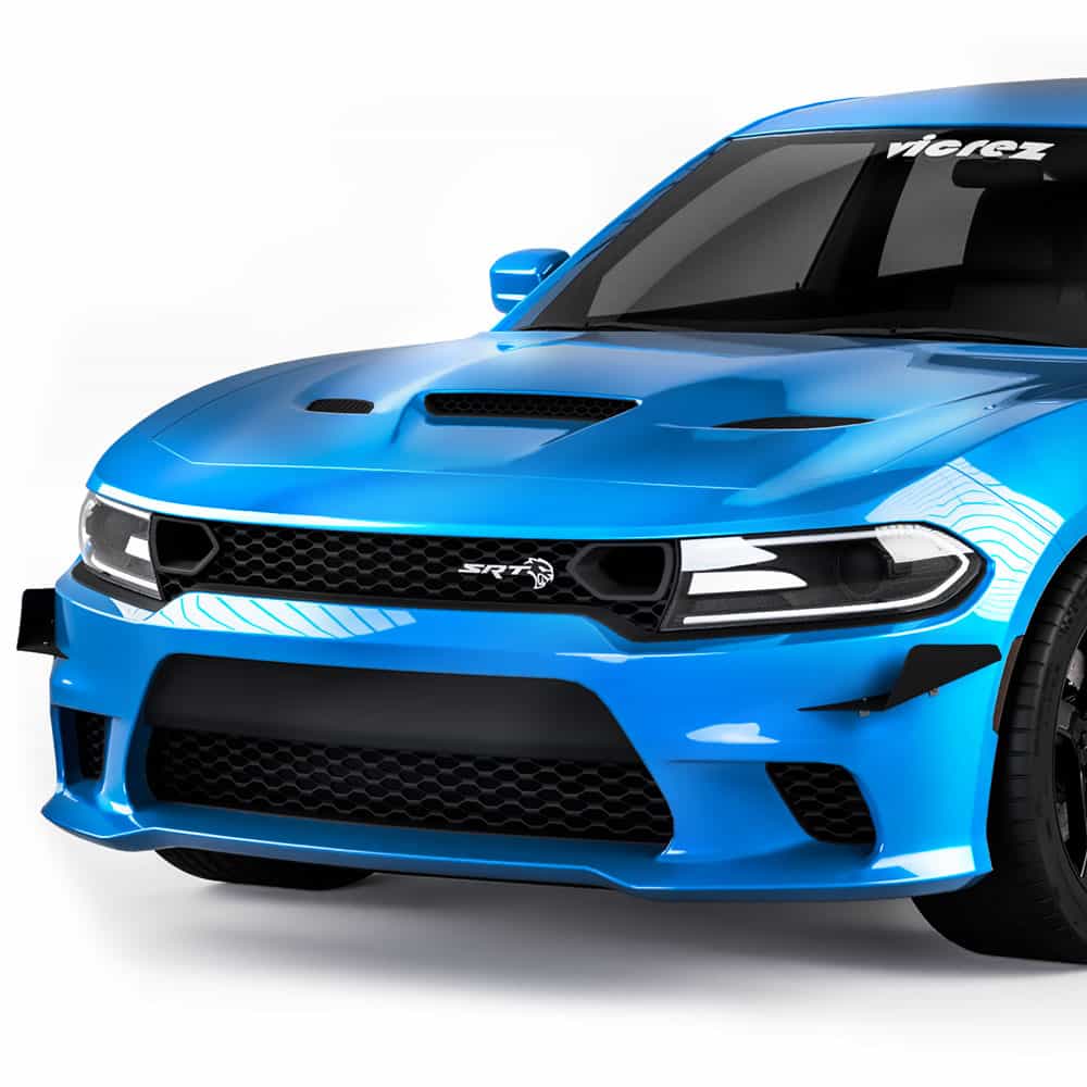 Vicrez L2R Front Bumper Canards vz102231 | Dodge Charger SRT 2015-2023