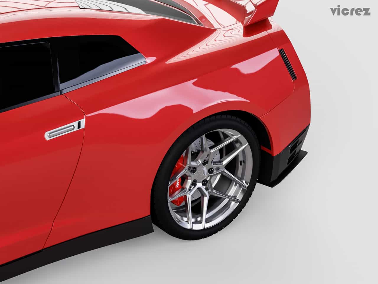 Vicrez LV Rear Bumper Side Splitters vz101670 | Nissan GTR R35 2007-2019