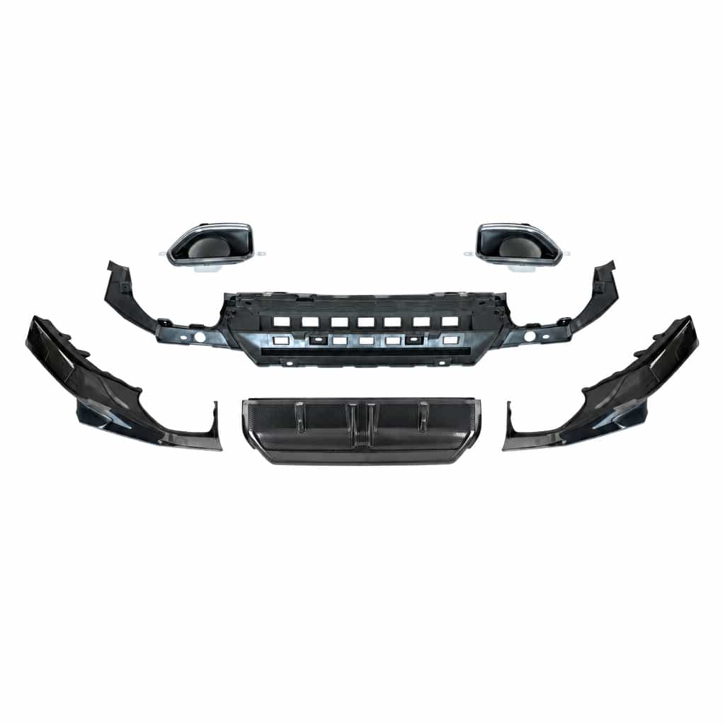 Vicrez M-Performance Style w/ Pipes Rear Diffuser vz112548 | BMW 2 Series (G42) M-Tech Bumper 2022-2026