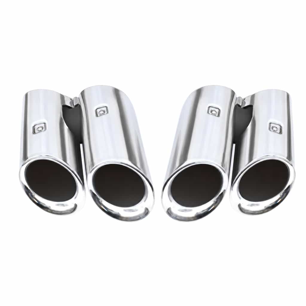 Vicrez Macan GTS Tail Pipe Gloss Silver vz106520 | Porsche Macan 2018-2021