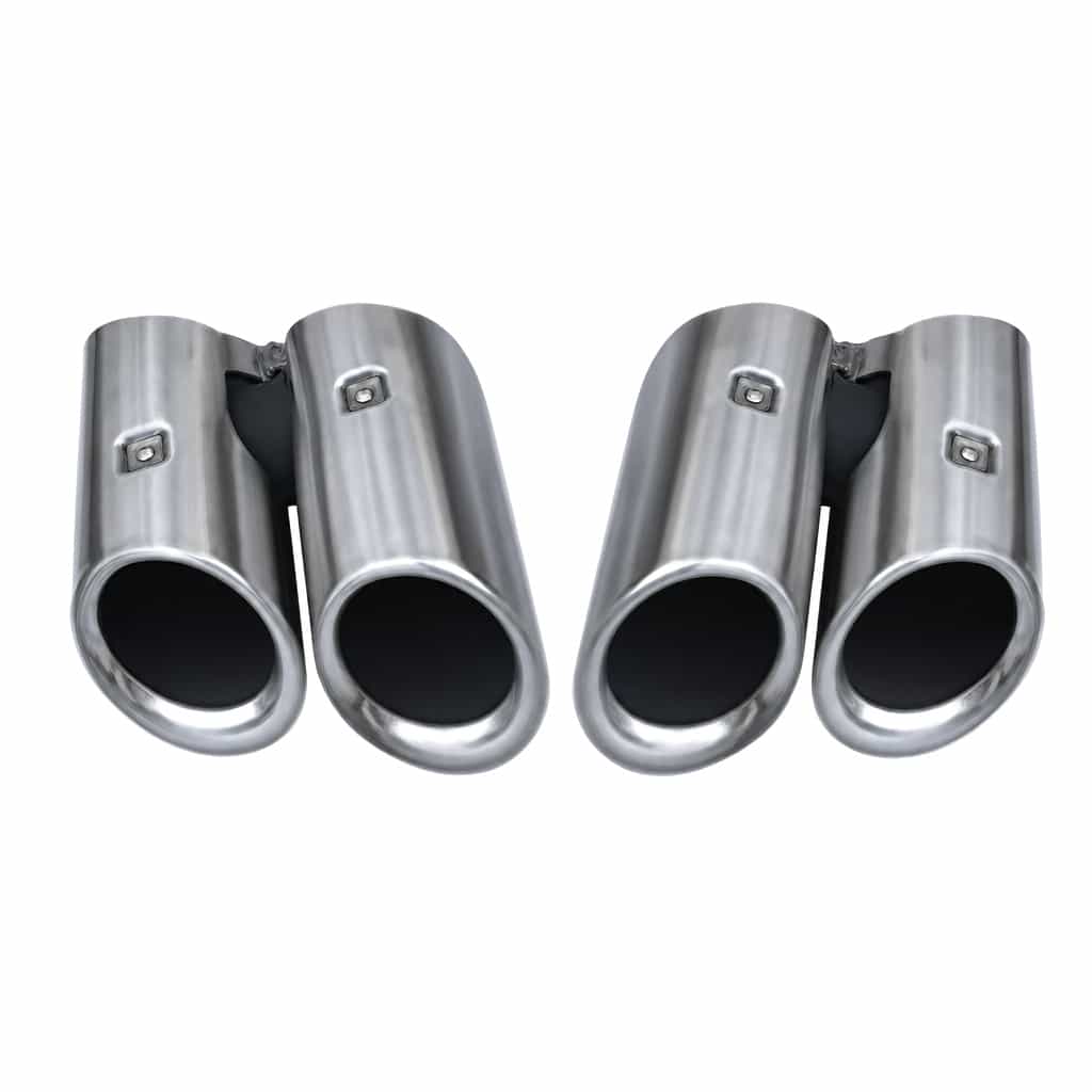 Vicrez Macan GTS Tail Pipe Matte Silver vz106519 | Porsche Macan 2018-2021