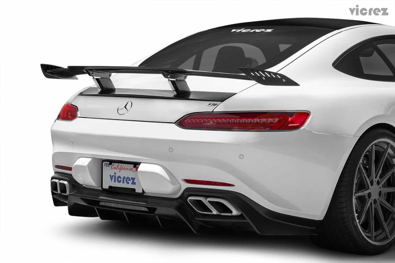 Vicrez LV Carbon Fiber Rear Wing Spoiler vz101046 | Mercedes-AMG GT S C 2016-2019
