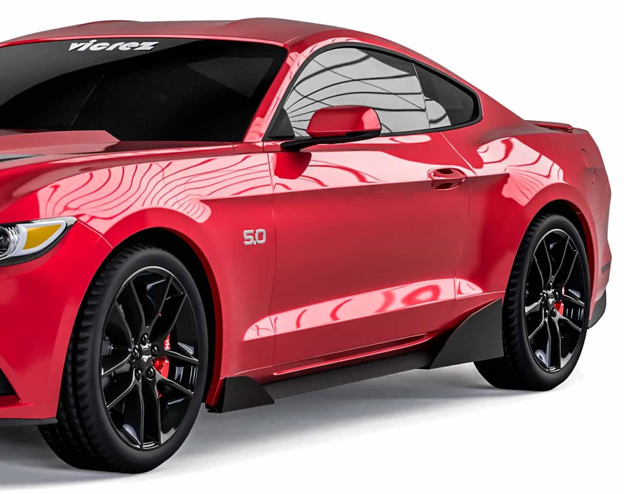 Vicrez MLC Pro Style Rocker Panel Winglets Set vz101832 | Ford Mustang 2015-2023