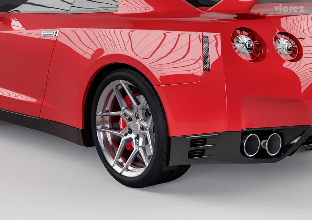 Vicrez Mud Flaps Rear vz101656 | Nissan GTR R35 2007-2019