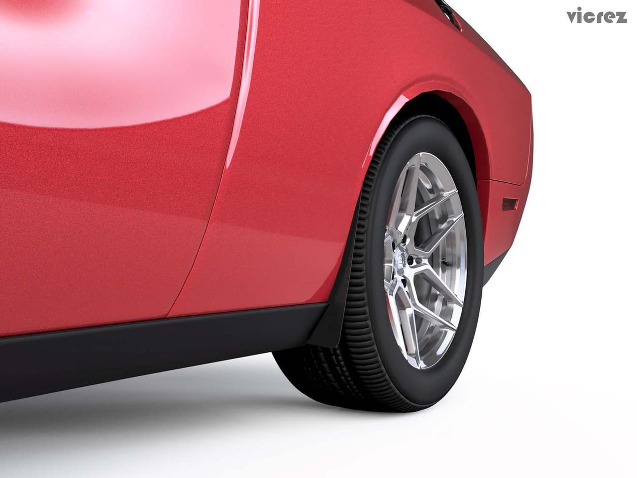Vicrez Mud Flaps Rear vz101097 | Dodge Challenger SRT Hellcat 2015-2023