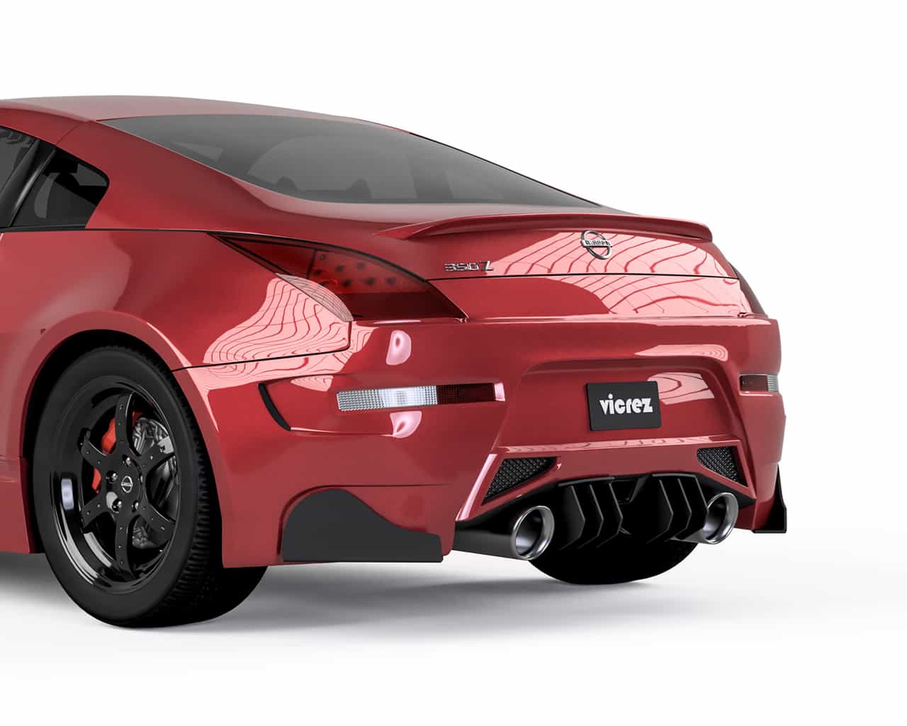 Vicrez Nissan 350z & 370z Amuse Rear Diffuser LV Style vz101062