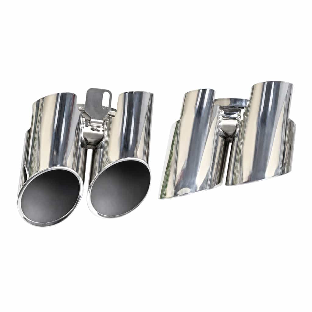 Vicrez Panamera S Tail Pipe Gloss Silver vz106523 | Porsche Panamera 2017-2023