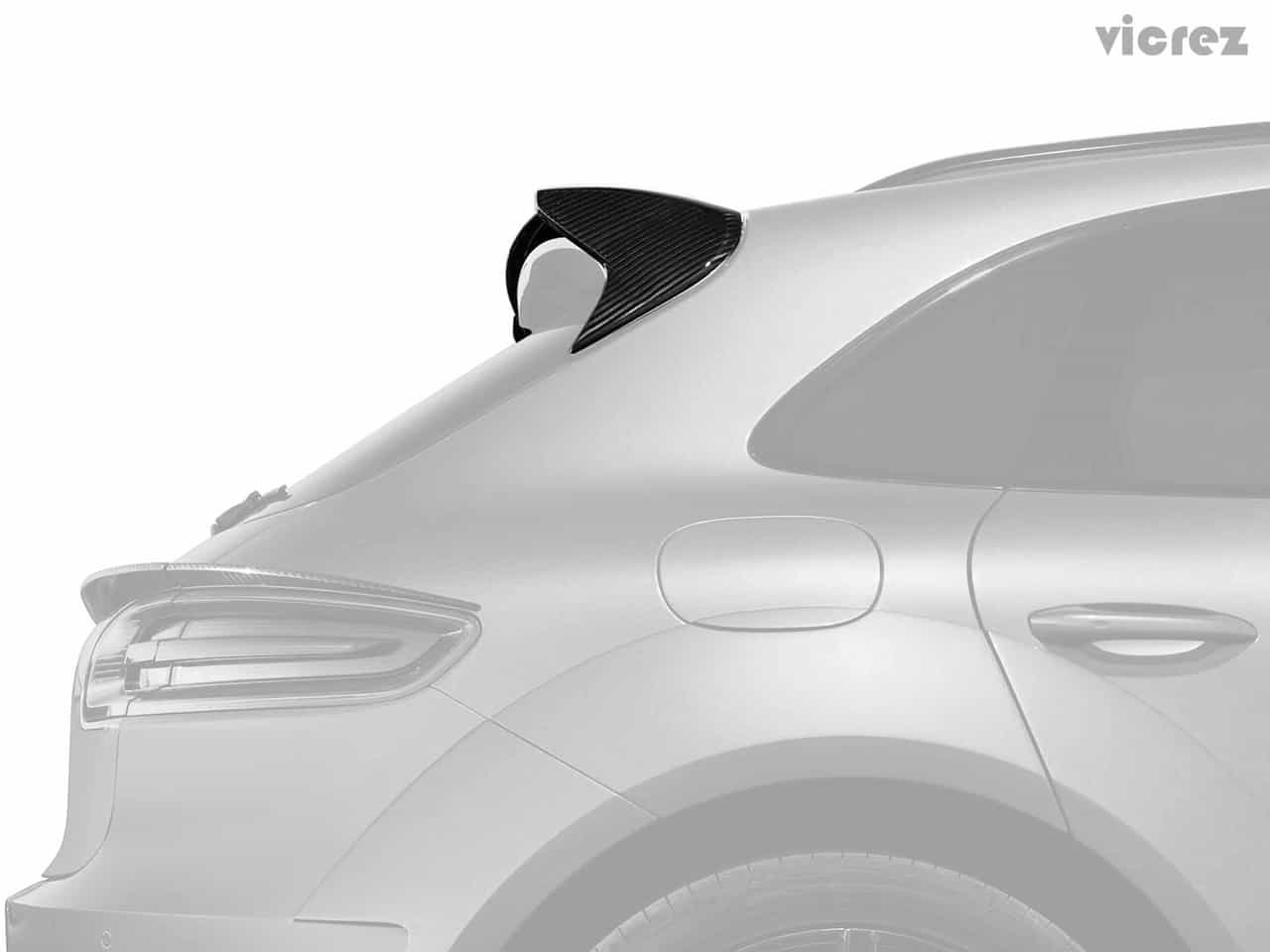 Vicrez VZ5 Carbon Fiber Rear Roof Wing Spoiler vz100571 | Porsche Macan 2014-2018