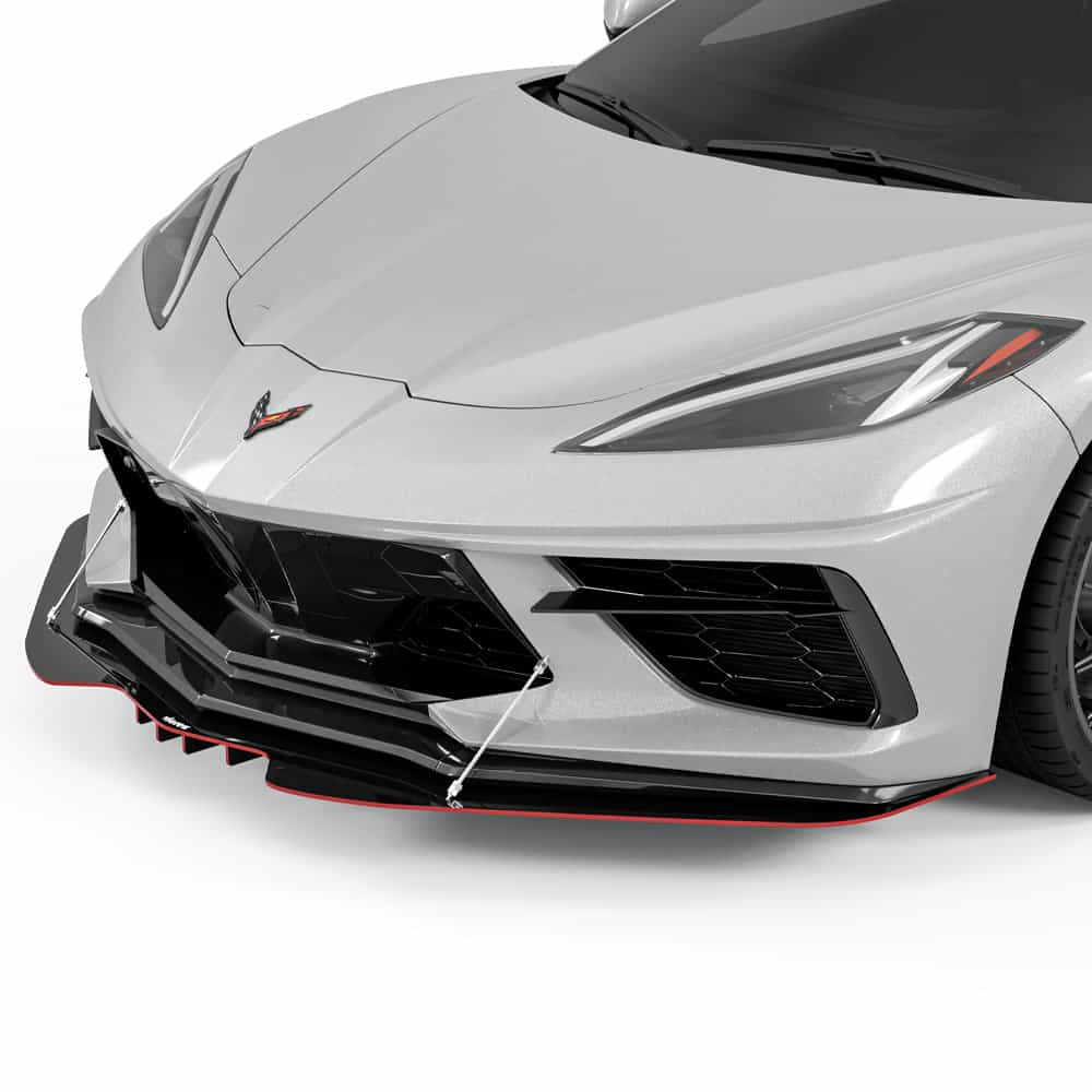 Vicrez R1 Front Bumper Lip Splitter vz102103 | Chevrolet Corvette C8 2020-2026