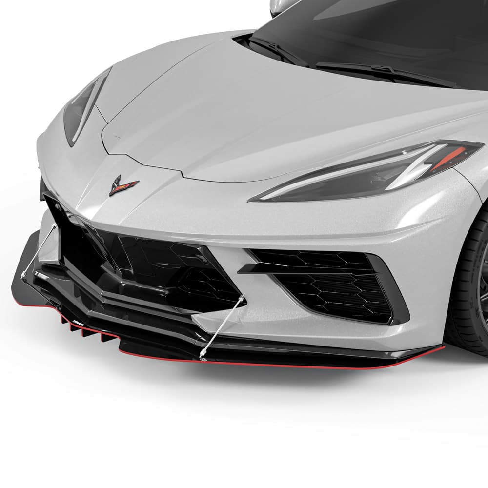 Vicrez R1 Front Bumper Lip Splitter vz102103 | Chevrolet Corvette C8 2020-2026