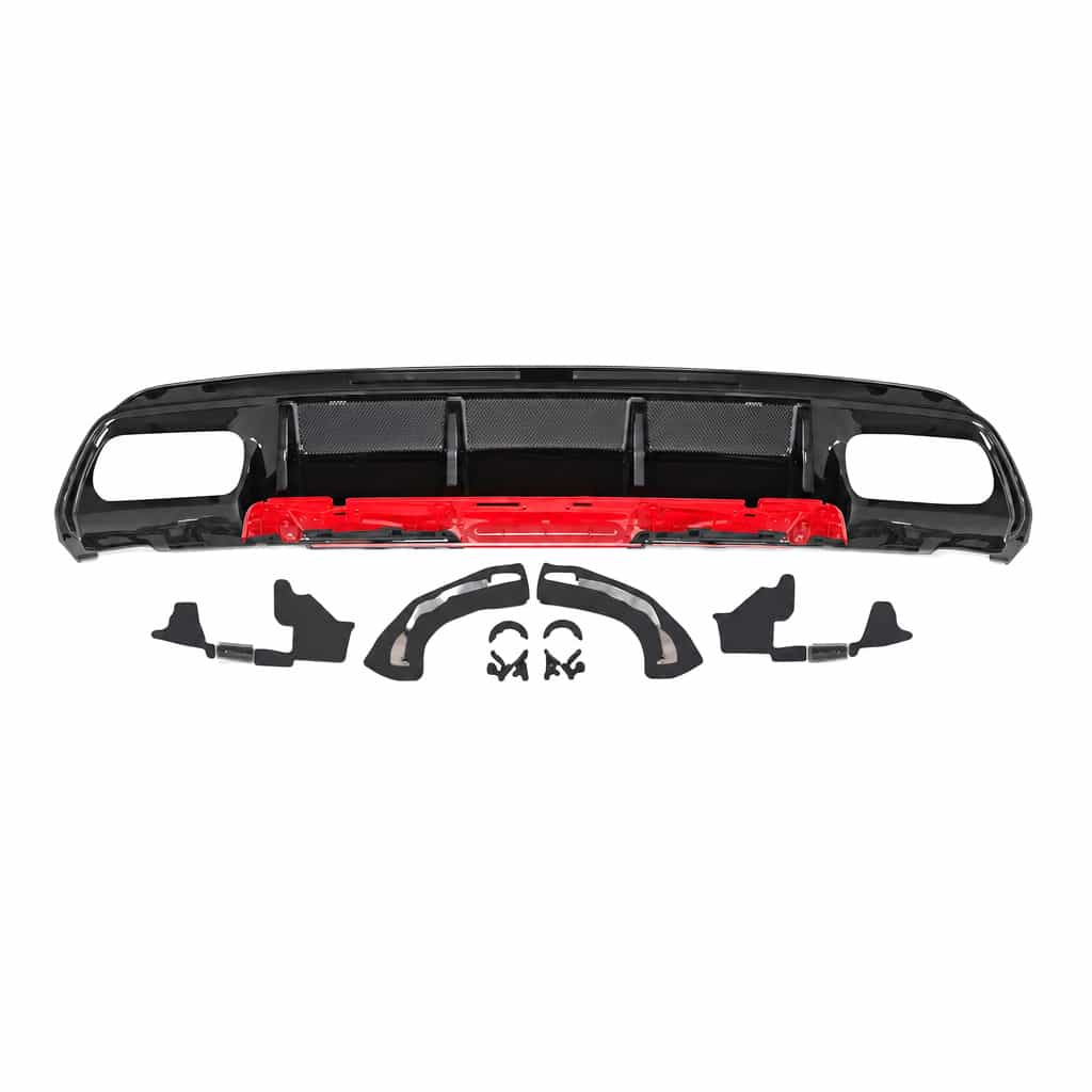 Vicrez Rear Diffuser Gloss Black and Red vz106068 | Mercedes-Benz A Class A45 2013-2018