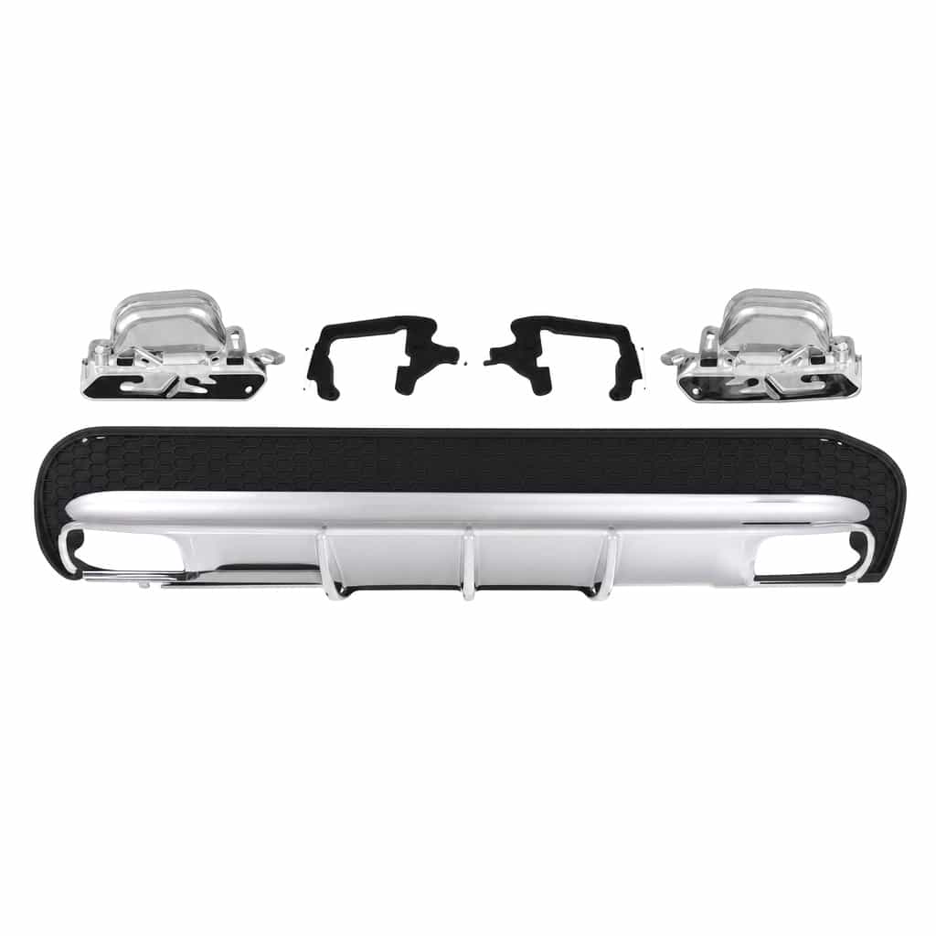 Vicrez Rear Diffuser Silver vz106320 | Mercedes-Benz GLA Class GLA45 2015-2020