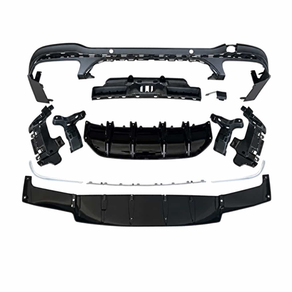 Vicrez Rear Diffuser Silver vz106353 | Mercedes-Benz GLC Class GLC63 2016-2022