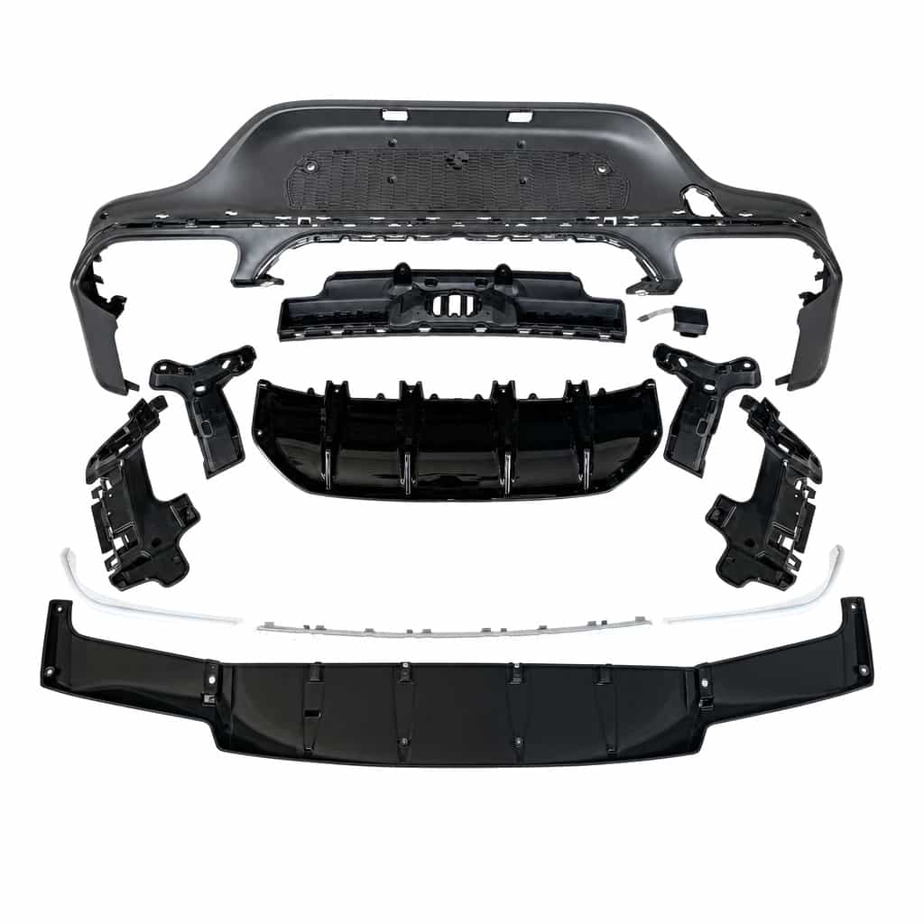 Vicrez Rear Diffuser Silver vz106355 | Mercedes-Benz GLC Class GLC63 2016-2022