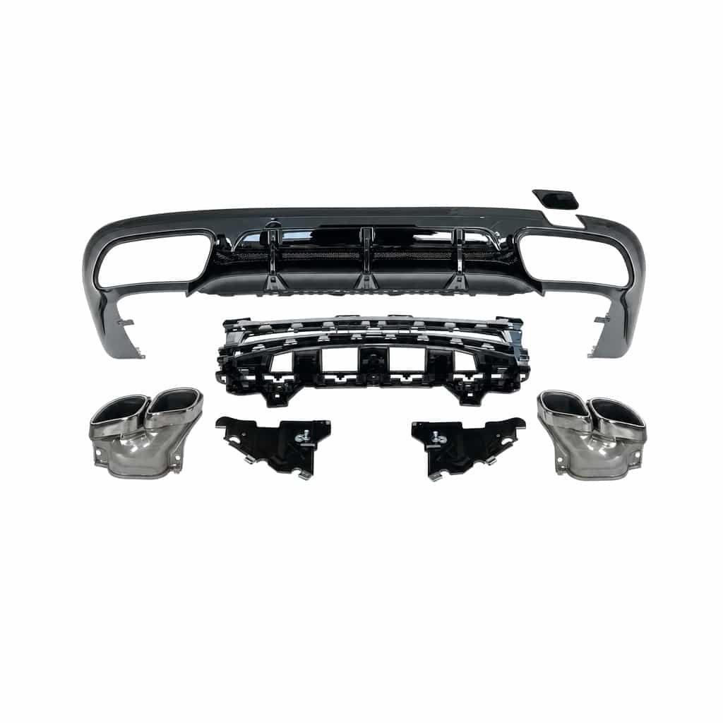 Vicrez Rear Diffuser With silver tips vz106310 | Mercedes-Benz CLS Class CLS63 2018-2023