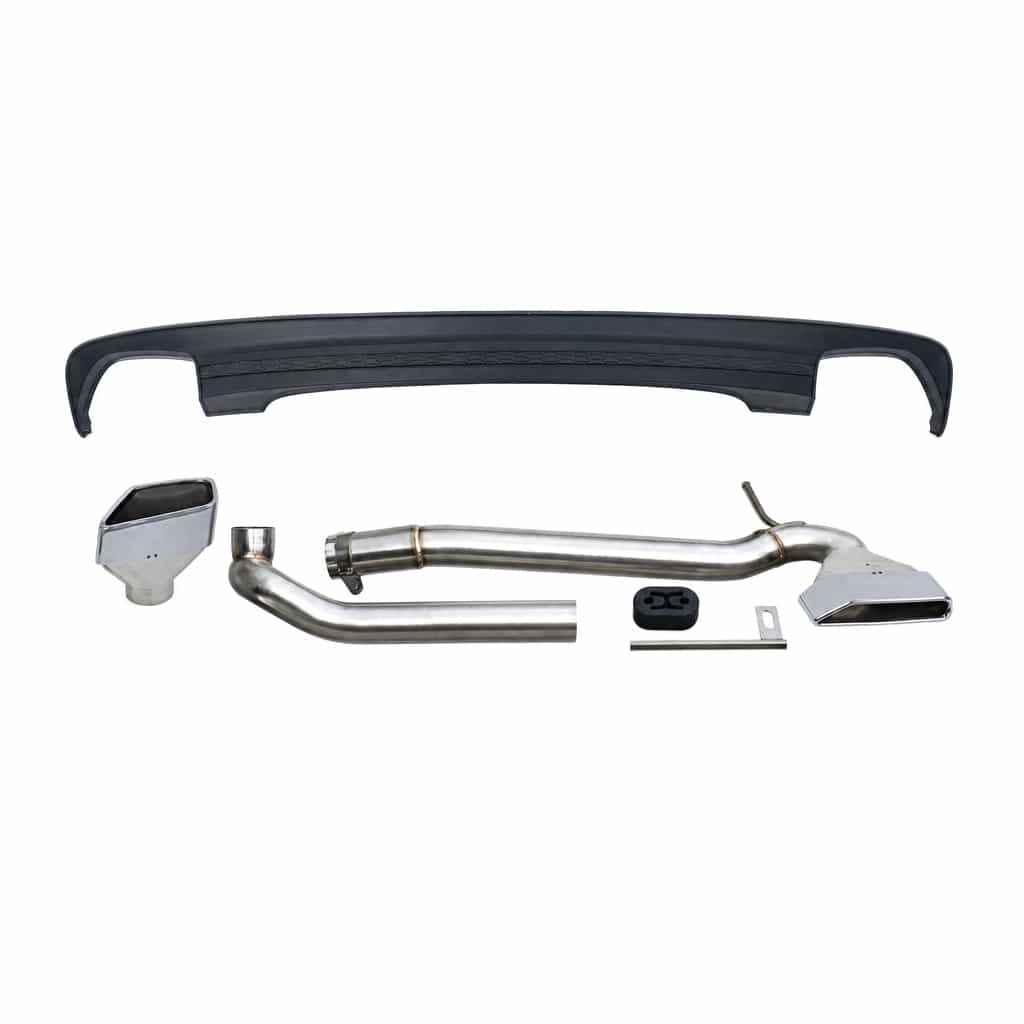 Vicrez Rear Diffuser With Square Exhaust Tips vz105828 | BMW F10/F18 2011-2017