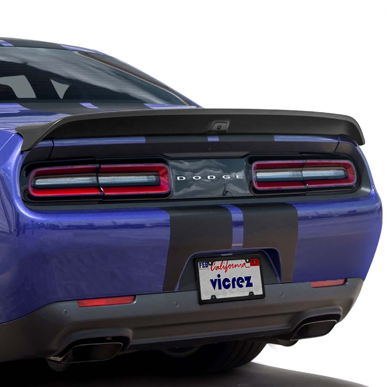 Vicrez Rear Spoiler Redeye Hellcat Style W/ Camera Hole vz102182 | Dodge Challenger 2008-2023