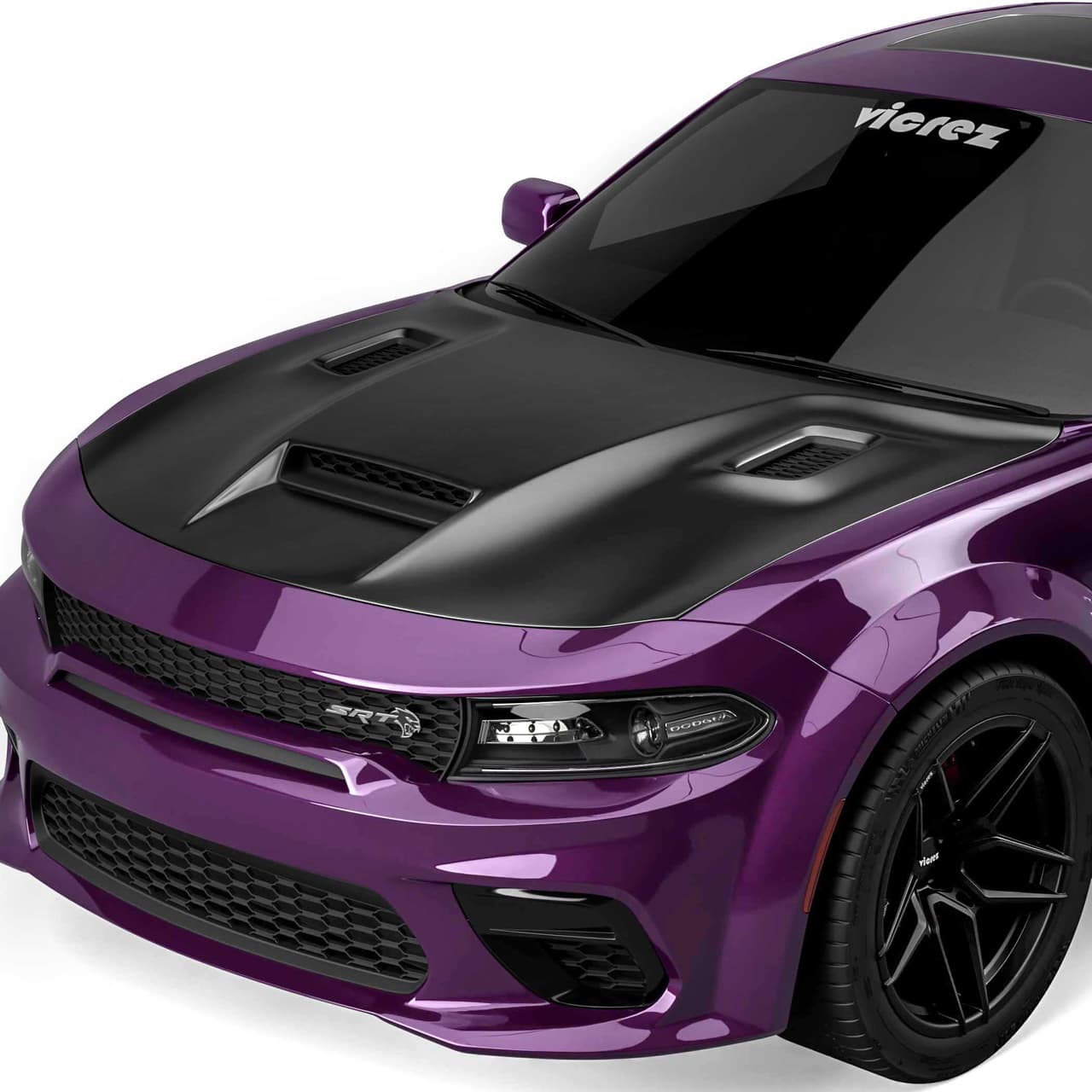 Vicrez Redeye Style Hood W/ Air Vent Scoop vz102319 | Dodge Charger 2015-2023