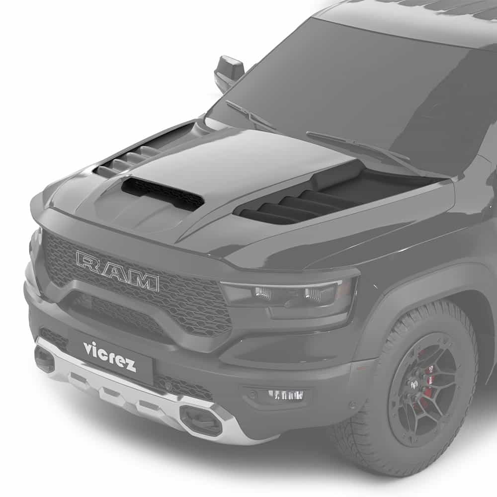 Vicrez Replacement TRX Hood Vent Grilles vz105270 | Dodge Ram 2021-2023
