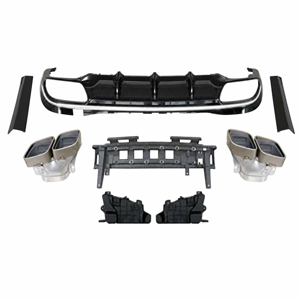 Vicrez S63 AMG Style w/ Tips Rear Diffuser vz112714 | Mercedes-Benz S-Class (W223) AMG-Line Bumper 2021-2026