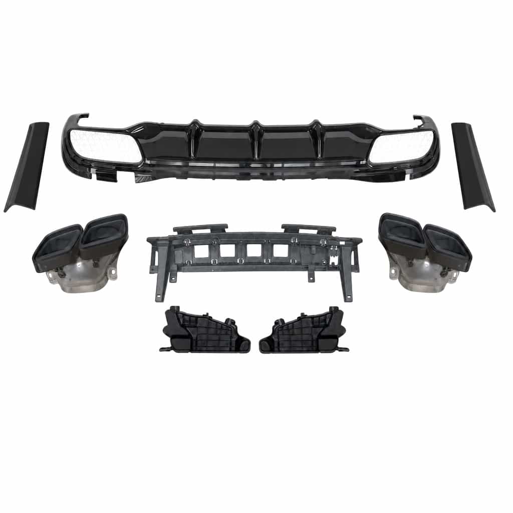 Vicrez S63 AMG Style w/ Tips Rear Diffuser vz112715 | Mercedes-Benz S-Class (W223) AMG-Line Bumper 2021-2026