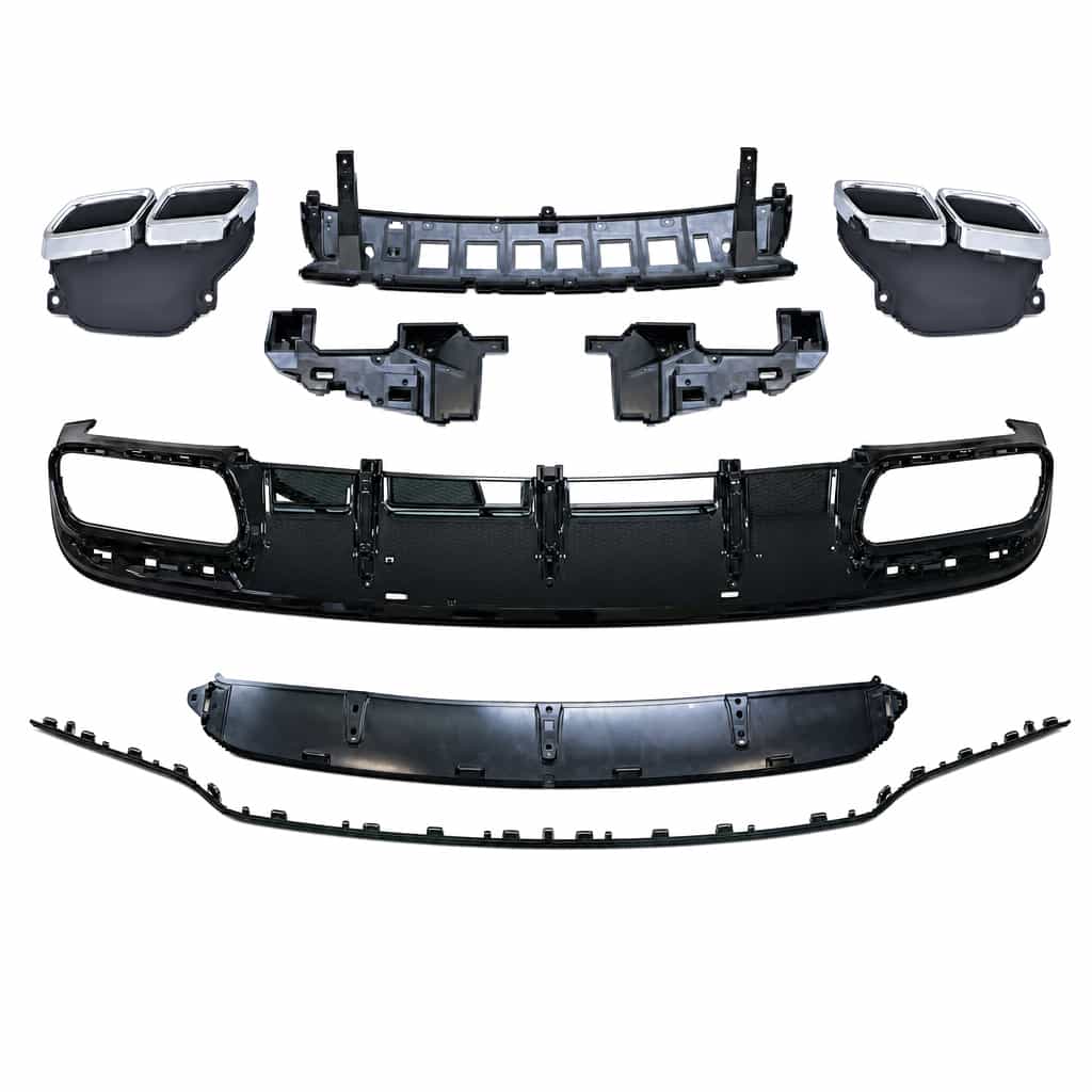 Vicrez S63 AMG Style w/ Tips Rear Diffuser vz112720 | Mercedes-Benz S-Class Coupe (C217) AMG-Line Bumper 2016-2020