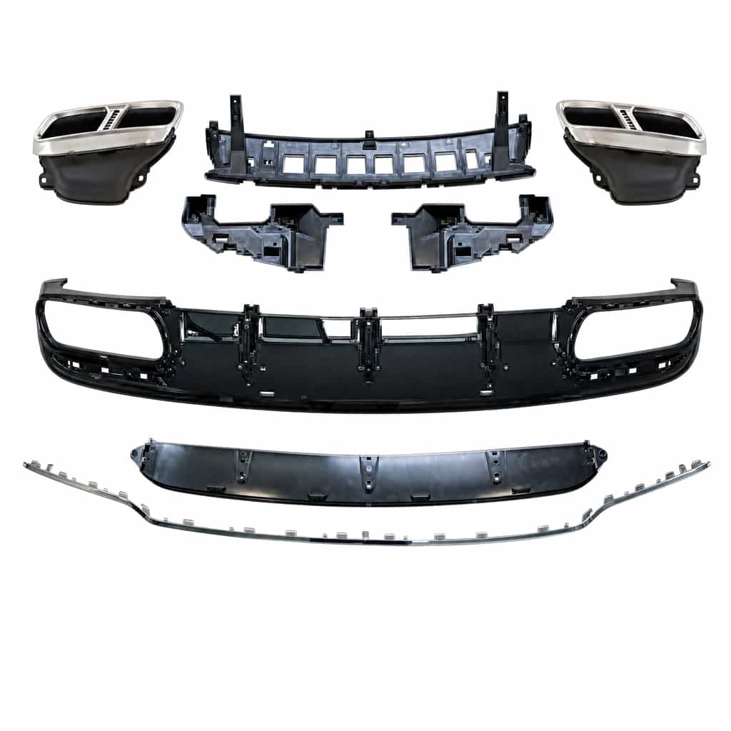 Vicrez S65 AMG Style w/ Tips Rear Diffuser vz112721 | Mercedes-Benz S-Class Coupe (C217) AMG-Line Bumper 2016-2020