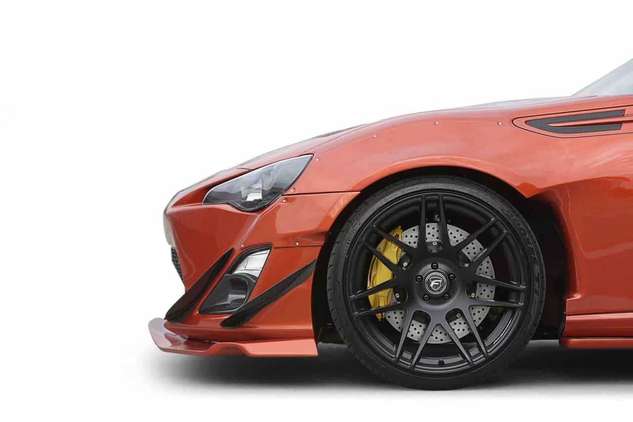 Vicrez VZ Style Carbon Fiber 4 Piece Canards vz100448 | Scion FRS / Subaru BRZ 2013-2016