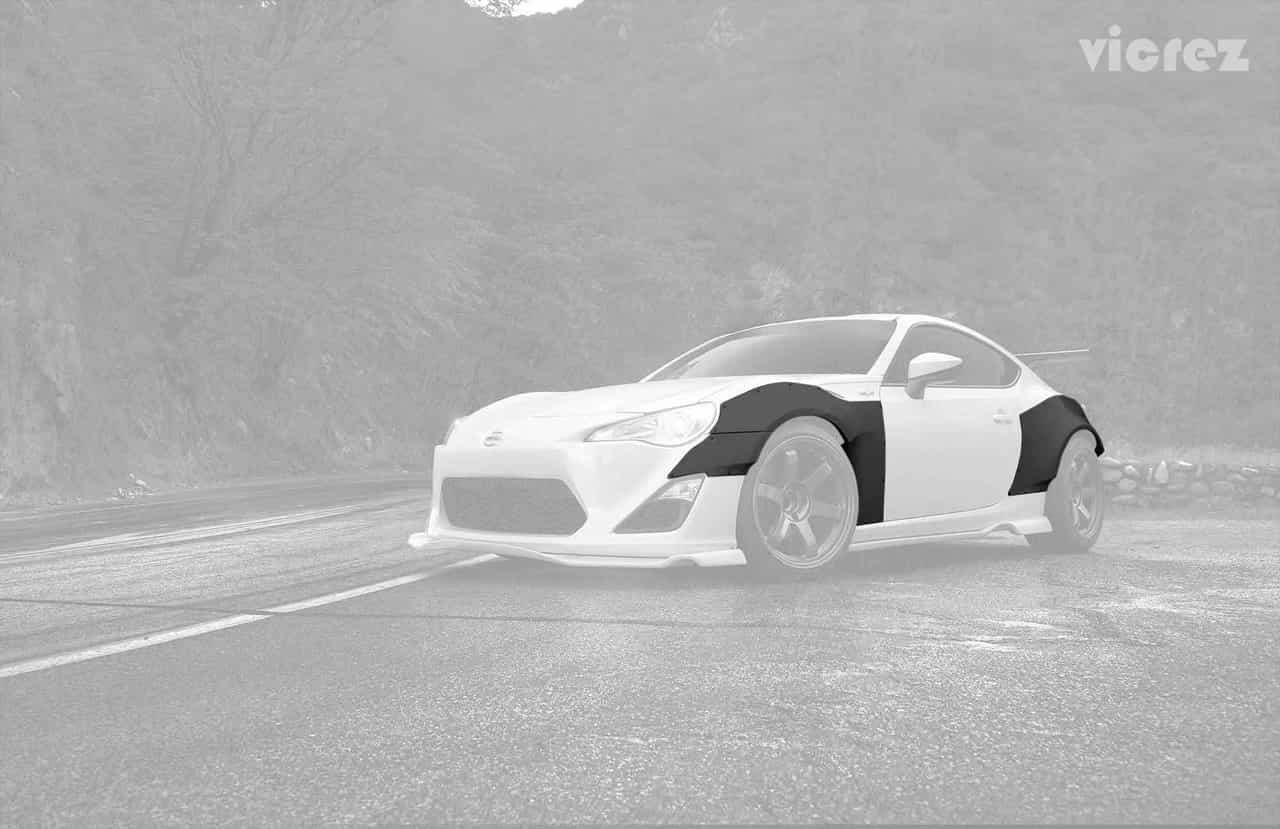 Vicrez RB Kit V1 Fender Flares 8 Piece vz100550 | Scion FRS Subaru BRZ 2013-2016
