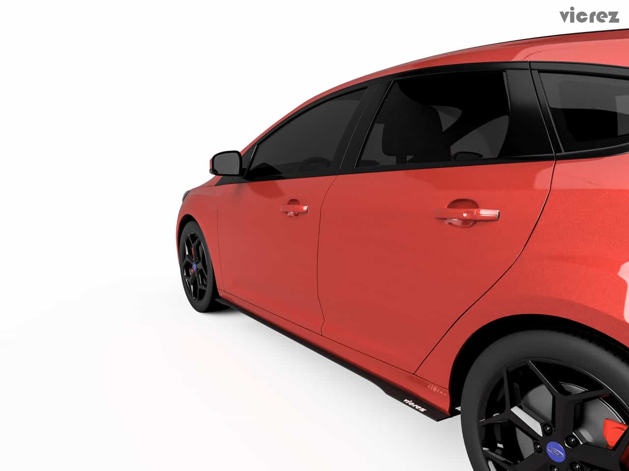 Vicrez V3R Style Side Skirt Splitter vz101082 | Ford Focus ST 2011-2019
