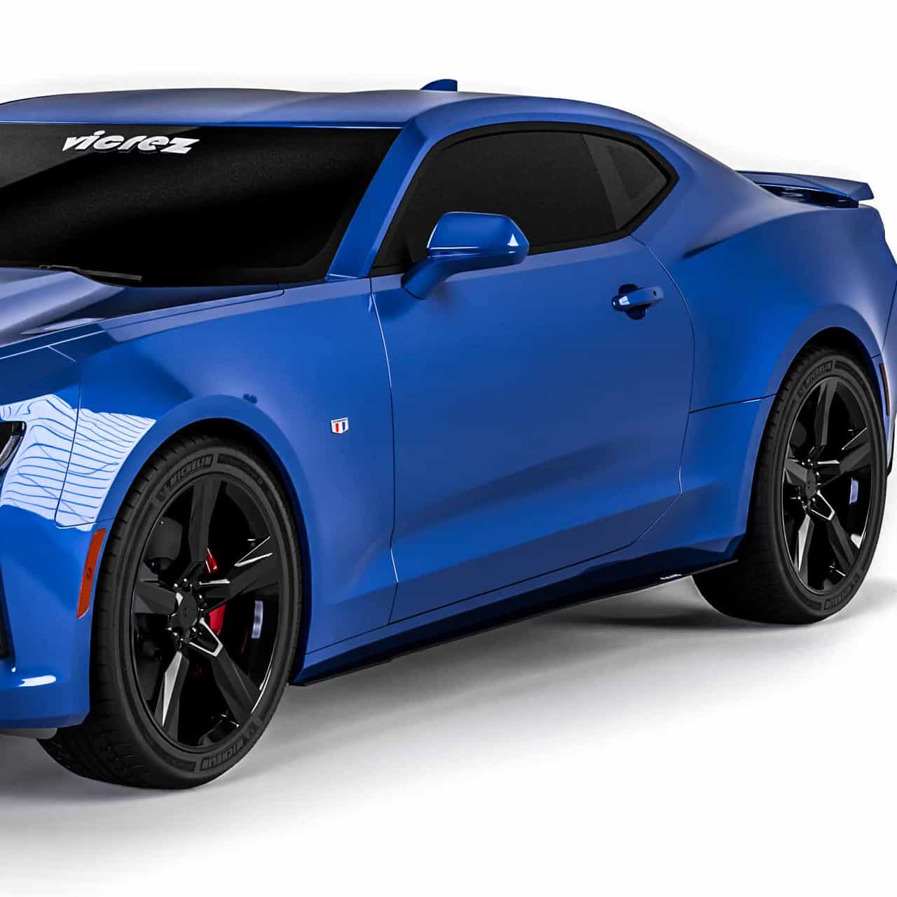 Vicrez Side Skirt Splitters V2R Style vz102187 | Chevrolet Camaro 2016-2024