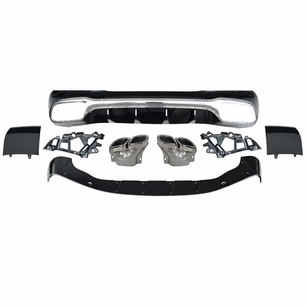 Vicrez SL63 AMG Style w/ Tips Rear Diffuser vz112730 | Mercedes-Benz SL (R232) AMG Bumper 2023-2026