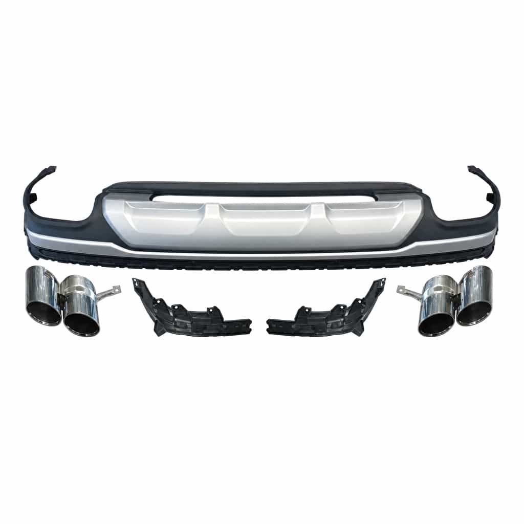 Vicrez SQ7 Rear Diffuser With Silver Tips vz105488 | Audi Q7 2020-2023
