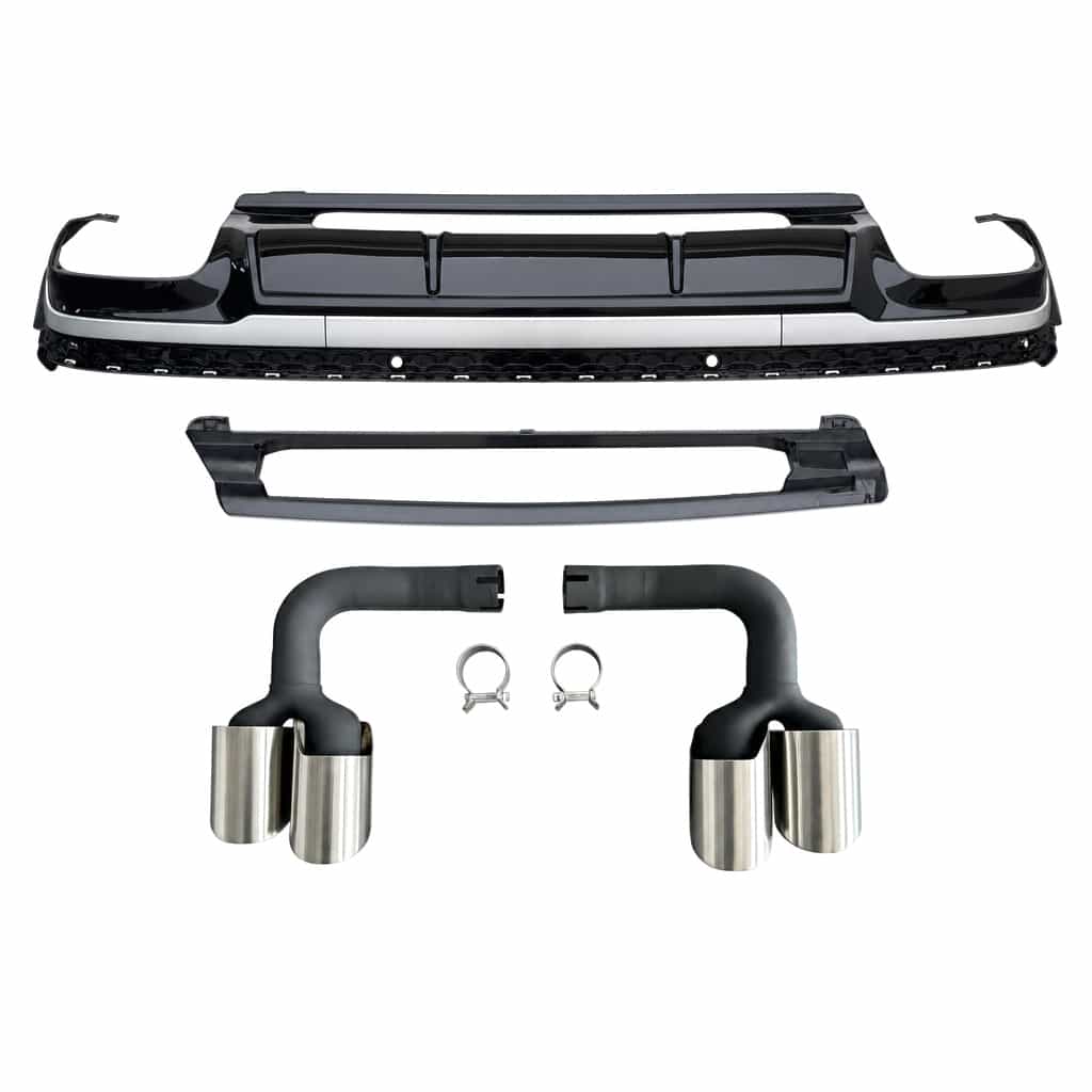 Vicrez SQ7 Style w/ Tips Rear Diffuser vz112501 | Audi Q7 2024-2026