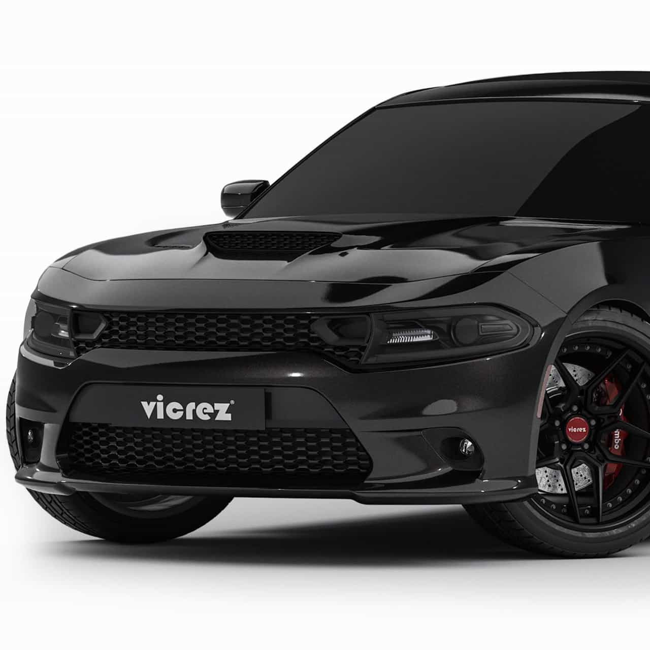 Vicrez SRT Hellcat Style Front Bumper vz101820 | Dodge Charger 2015-2023