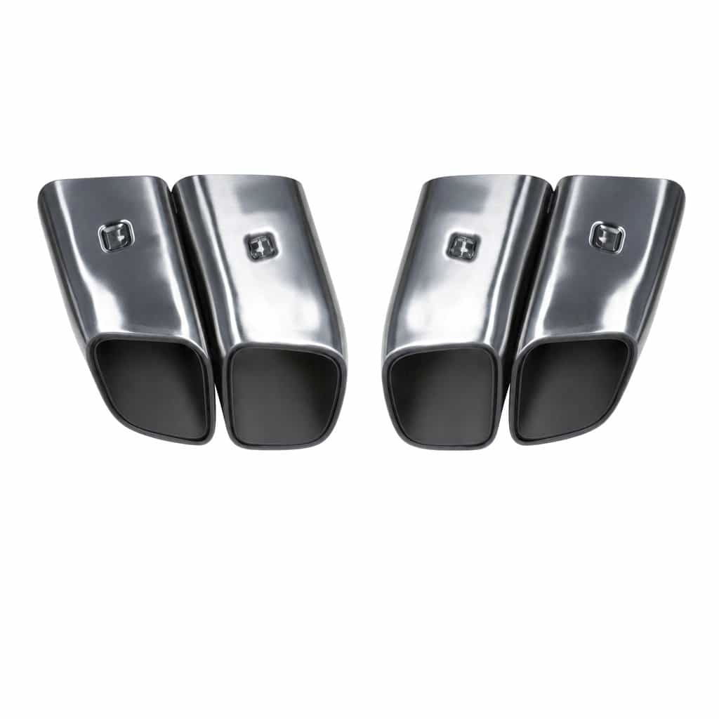 Vicrez Turbo Style Square Exhaust Tips vz112834 | Porsche Macan (95B) 2019-2026