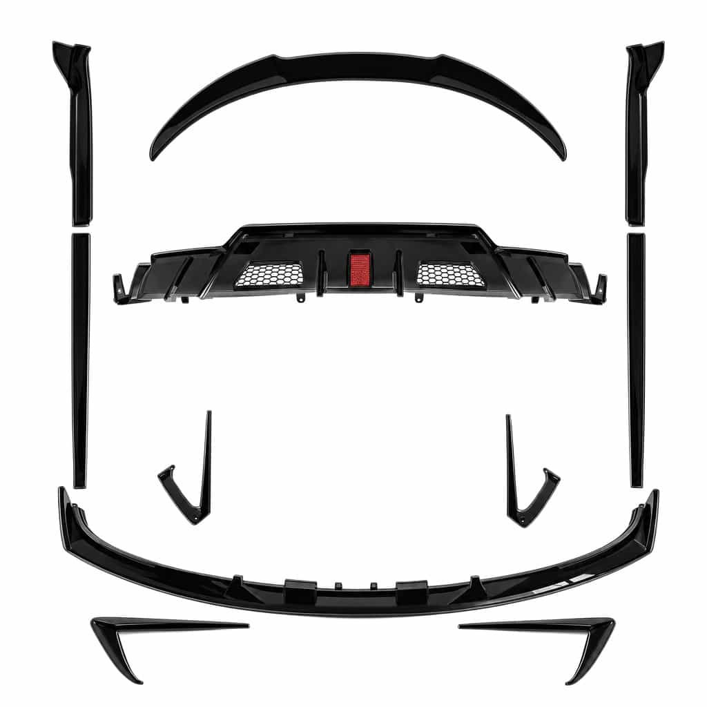 Vicrez Turbo Style w/ LED Aero Kit vz112876 | Tesla Model 3 2018-2023