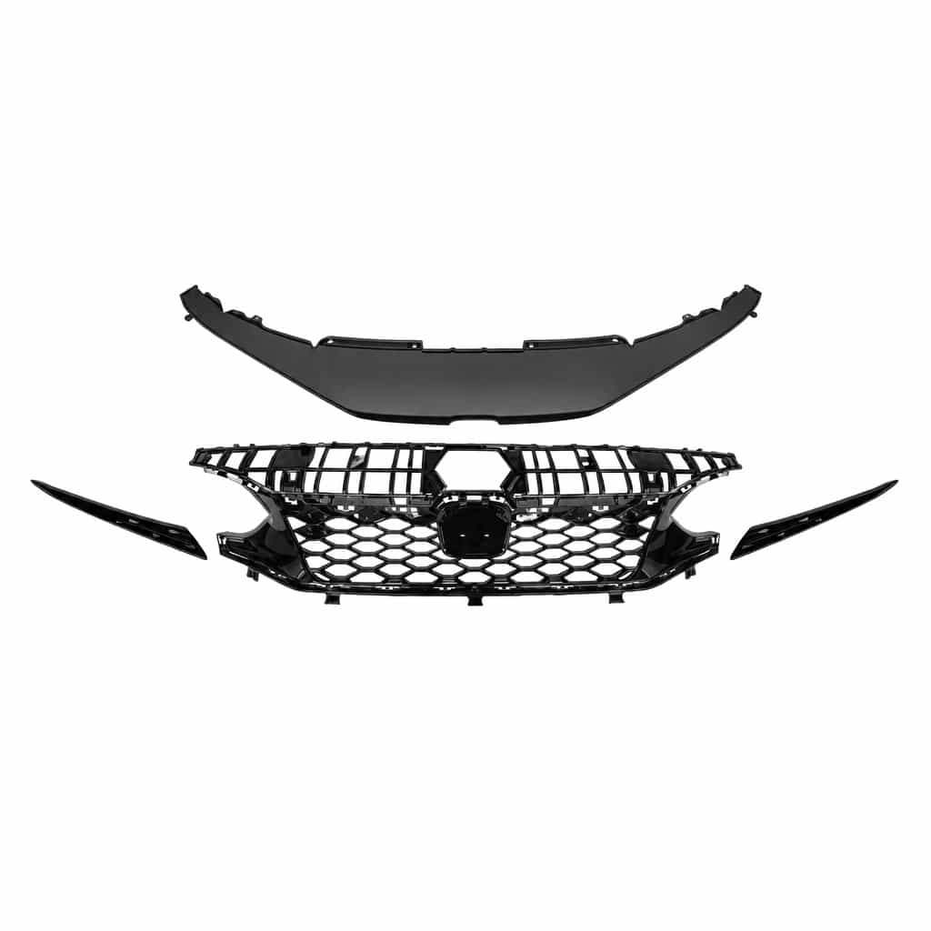 Vicrez Type-R Grille With Upper Cover Without Sensor Hole vz106583 | Honda Civic 2021-2025