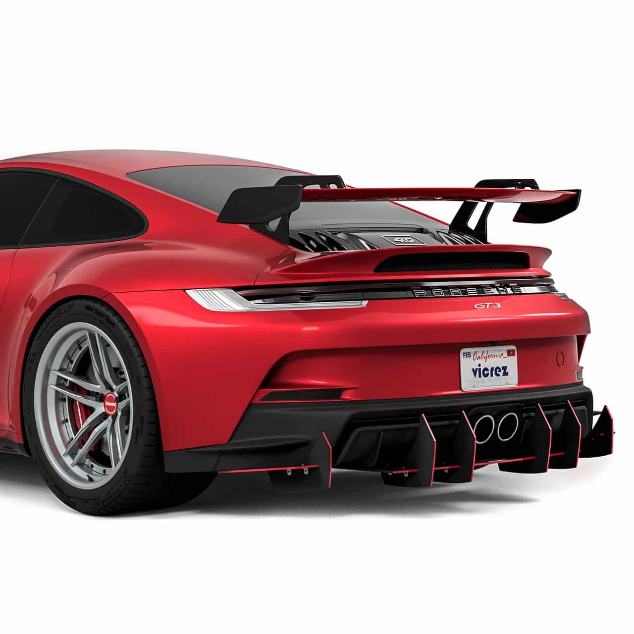 Vicrez Uruzo Style Rear Diffuser vz102626 | Porsche 911 GT3 2022-2026