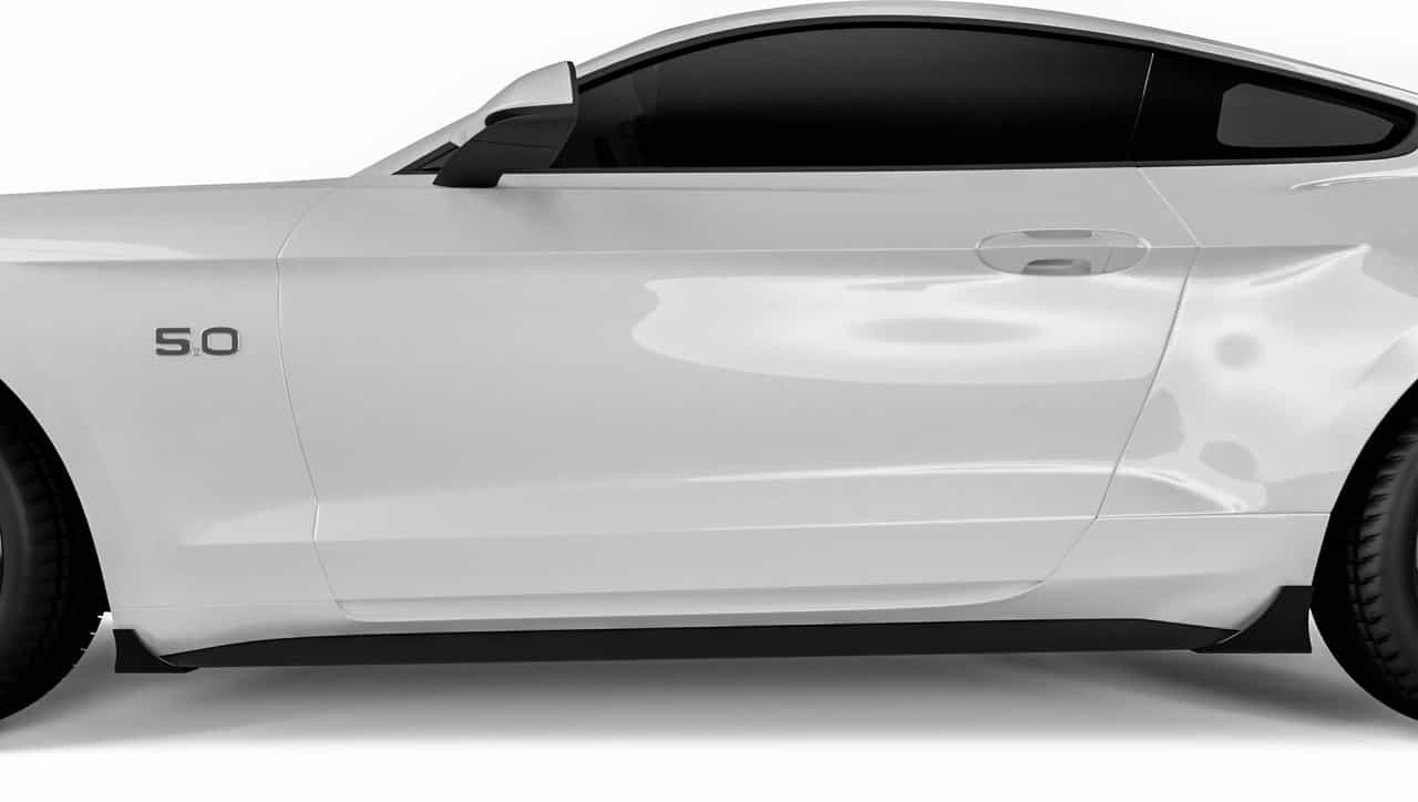 Vicrez V1R Pro Style Rocker Panel Winglets Set vz101838 | Ford Mustang 2015-2023