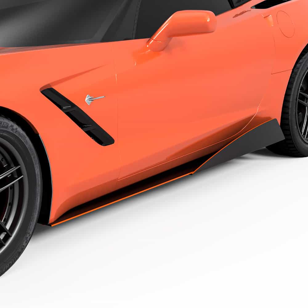 Vicrez V5R Side Splitters vz101265 | Chevrolet Corvette C7 2017-2019
