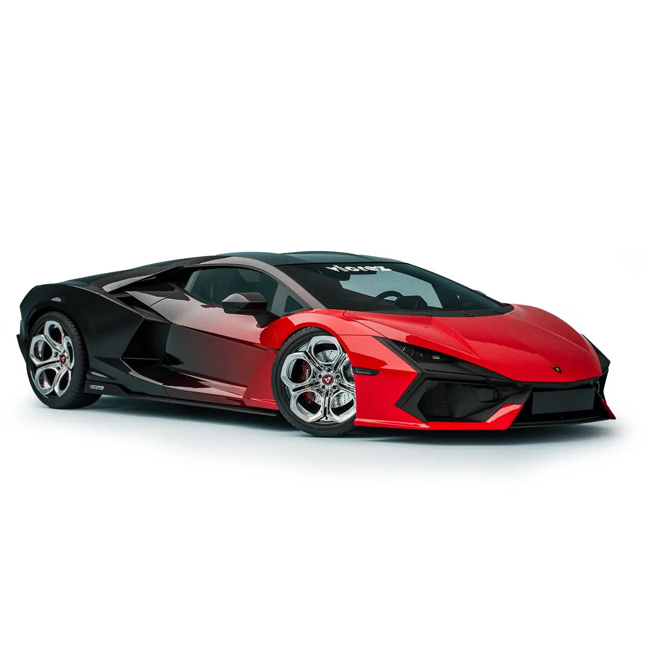 Vicrez Vinyl Car Wrap Film vzv10864 Red To Black Horizontal Gradient Pattern
