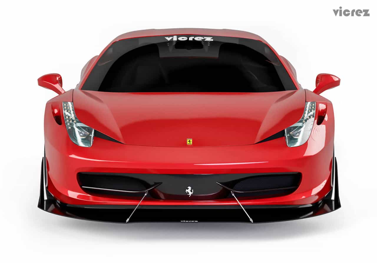 Vicrez VZ Front Bumper Lip Splitter vz101492 | Ferrari 458 2009-2015
