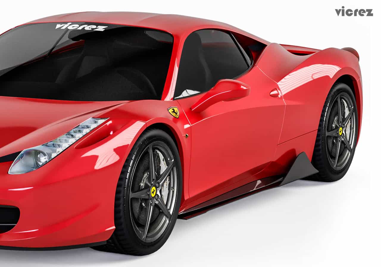 Vicrez VZ Side Skirt Splitters vz101493 | Ferrari 458 2009-2015