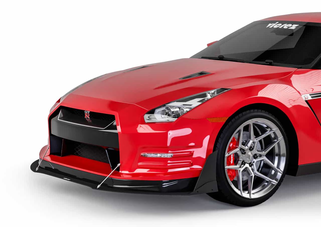 Vicrez VZ3 Front Bumper Lip Splitter vz101494 | Nissan GTR R35 2007-2016