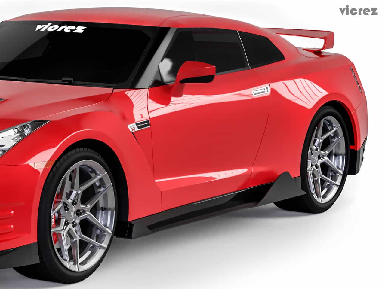 Vicrez VZ3 Side Skirt Splitters vz101495 | Nissan GTR R35 2007-2021