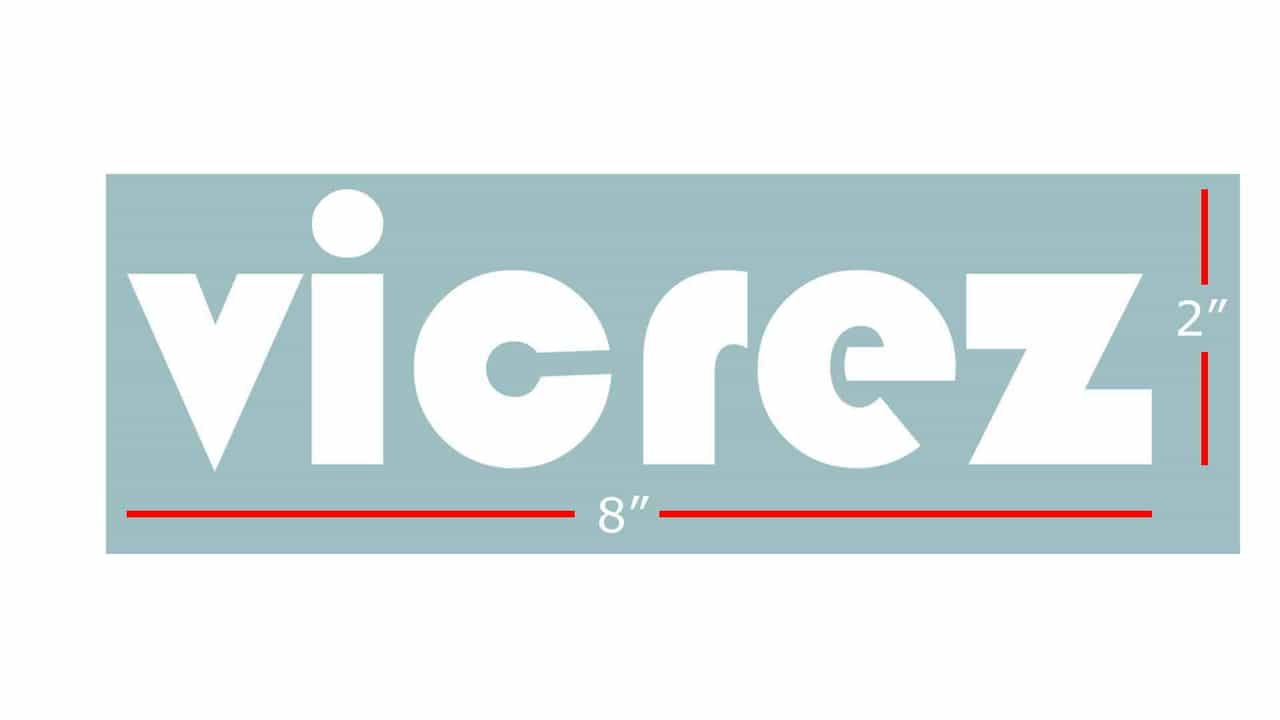 Vicrez White Vinyl Decal Sticker vz100335