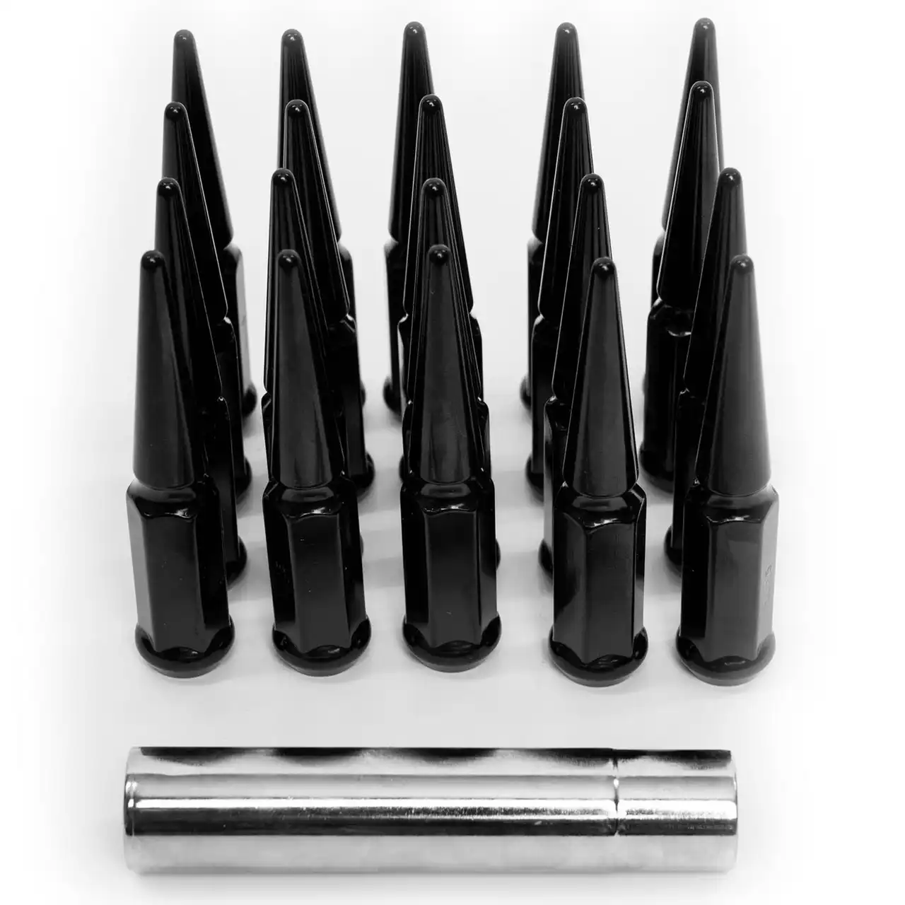 Vicrez Gloss Black Spike Lug Nut Kit 14mm x 1.5 (Set of 20) vzn117975