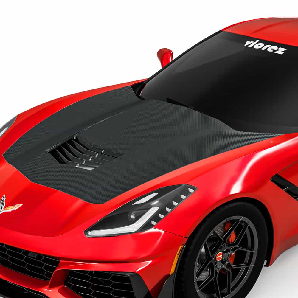 Vicrez Hood Wrap Vinyl vz102261 | Corvette C7 2014-2019